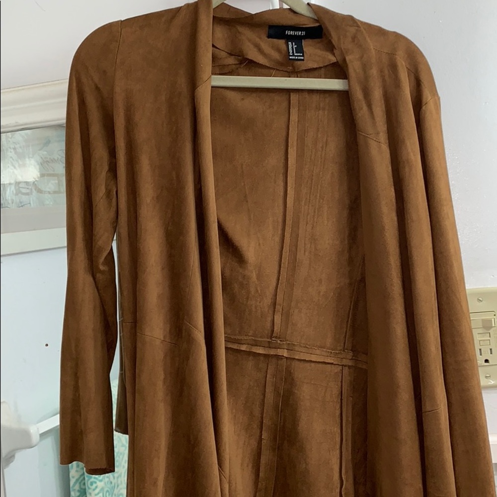 Faux Suede Blazer